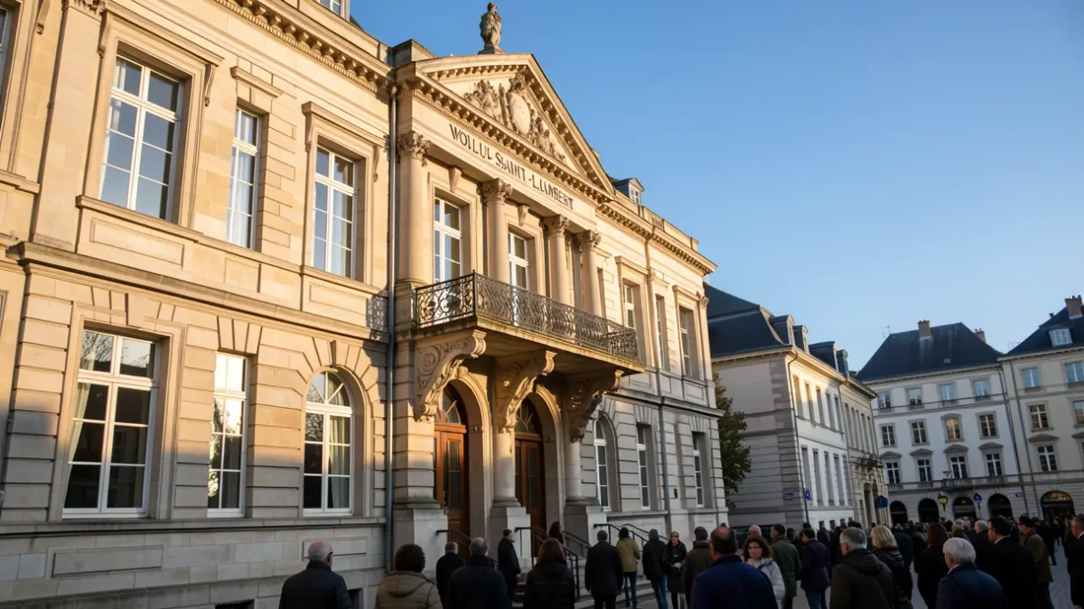 Façade de l'hôtel de ville de Woluwe-Saint-Lambert.