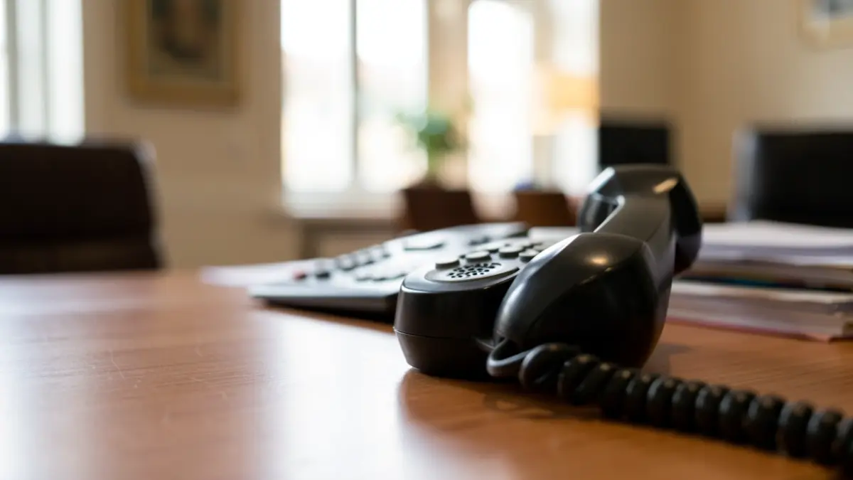 Image générique d'un téléphone fixe, suggérant une interruption de service.