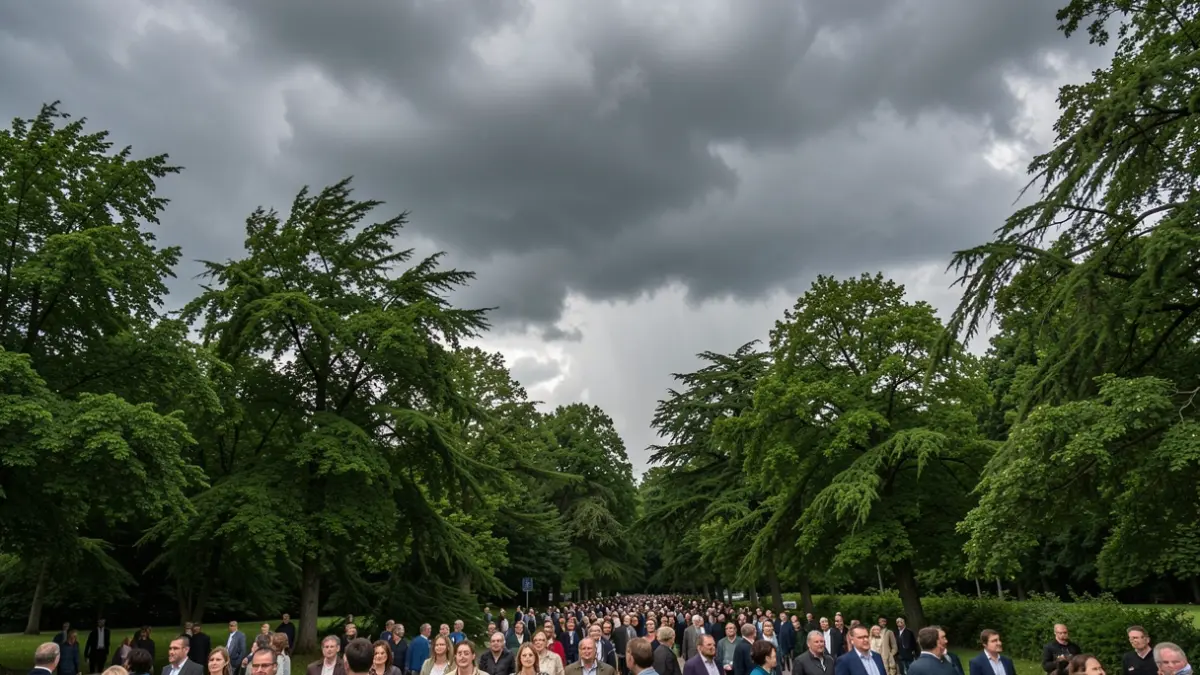 Generic image of strong winds over a forest in the Brussels region.