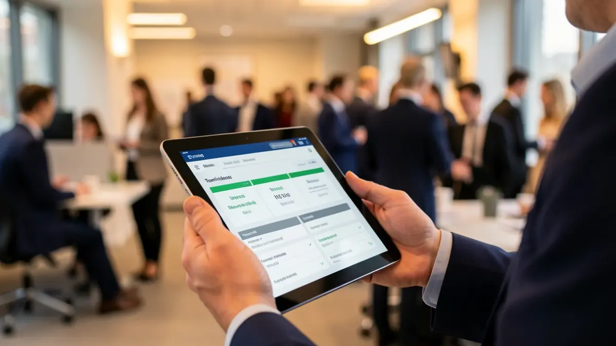 Generic image of a person using a tablet for professional training.