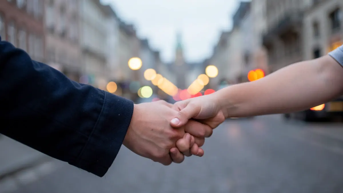 Image générique d'une main de parent solo tenant la main d'un enfant.