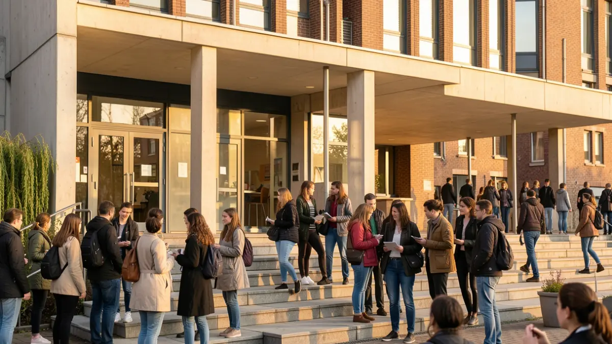 Image d'étudiants participant à la rentrée des Masters 60 à Schaerbeek.